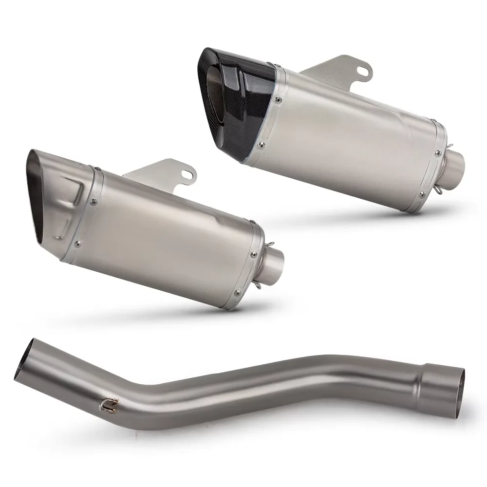 

Motorcycle Exhaust Kit Slip on Line Middle Tail Link Pipe M12 Muffler Tube Escape Racing for Kawasaki ZX10R 2011-2020