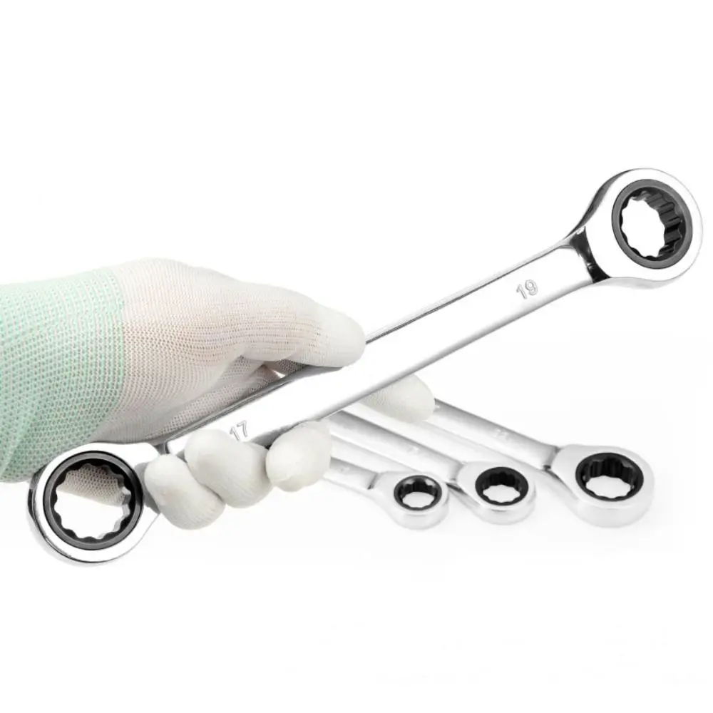 

Universal Double Head Ring Ratchet Wrench Professional Convenient Spanner Set Portable Metal Car Repair Tools for Car