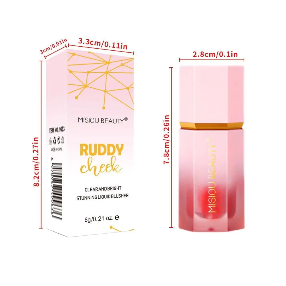 Lip and Cheek Natural Liquid Blush Matte Multi-functional Makeup Pen Highlight Contour Peach Blush Face Shimmer Powder Women