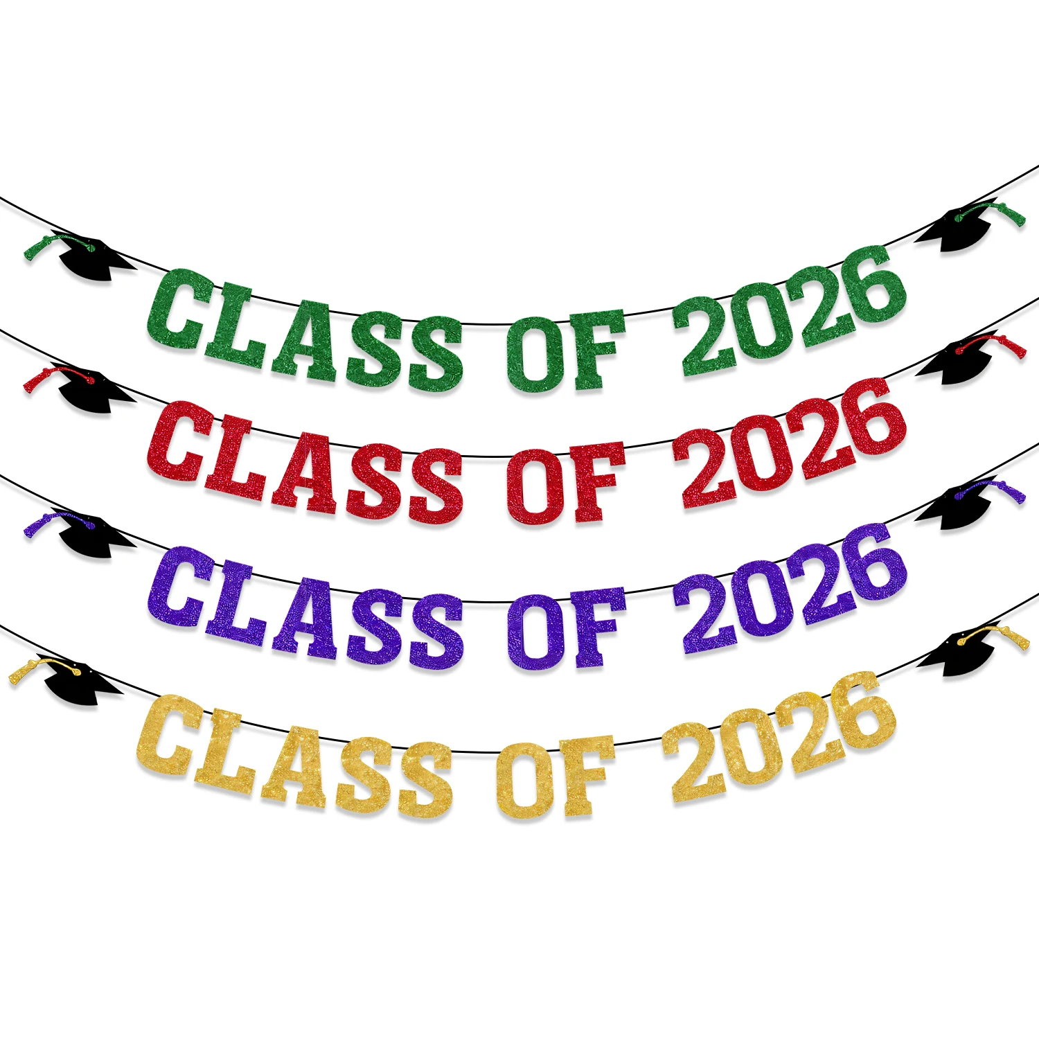 Bannière de Célébration de la Remise des Diplômes Classe de 2026 – Décoration Murale Festive Parfaite pour Fête de Remise des Diplômes