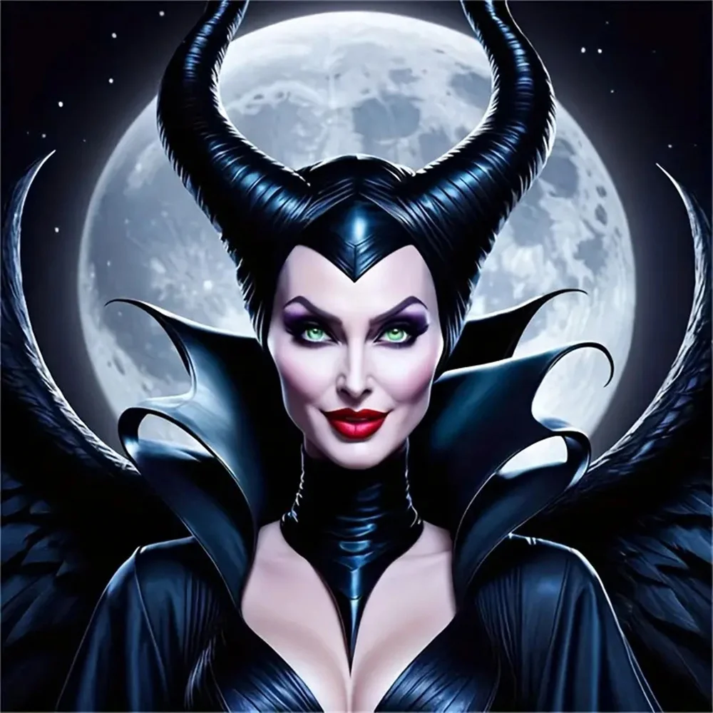 Disney Cartoon DIY Diamond Painting Maleficent Mosaic Crafts Art Supplies Villains Embroidery Moon Full Kits Wall Art Decor