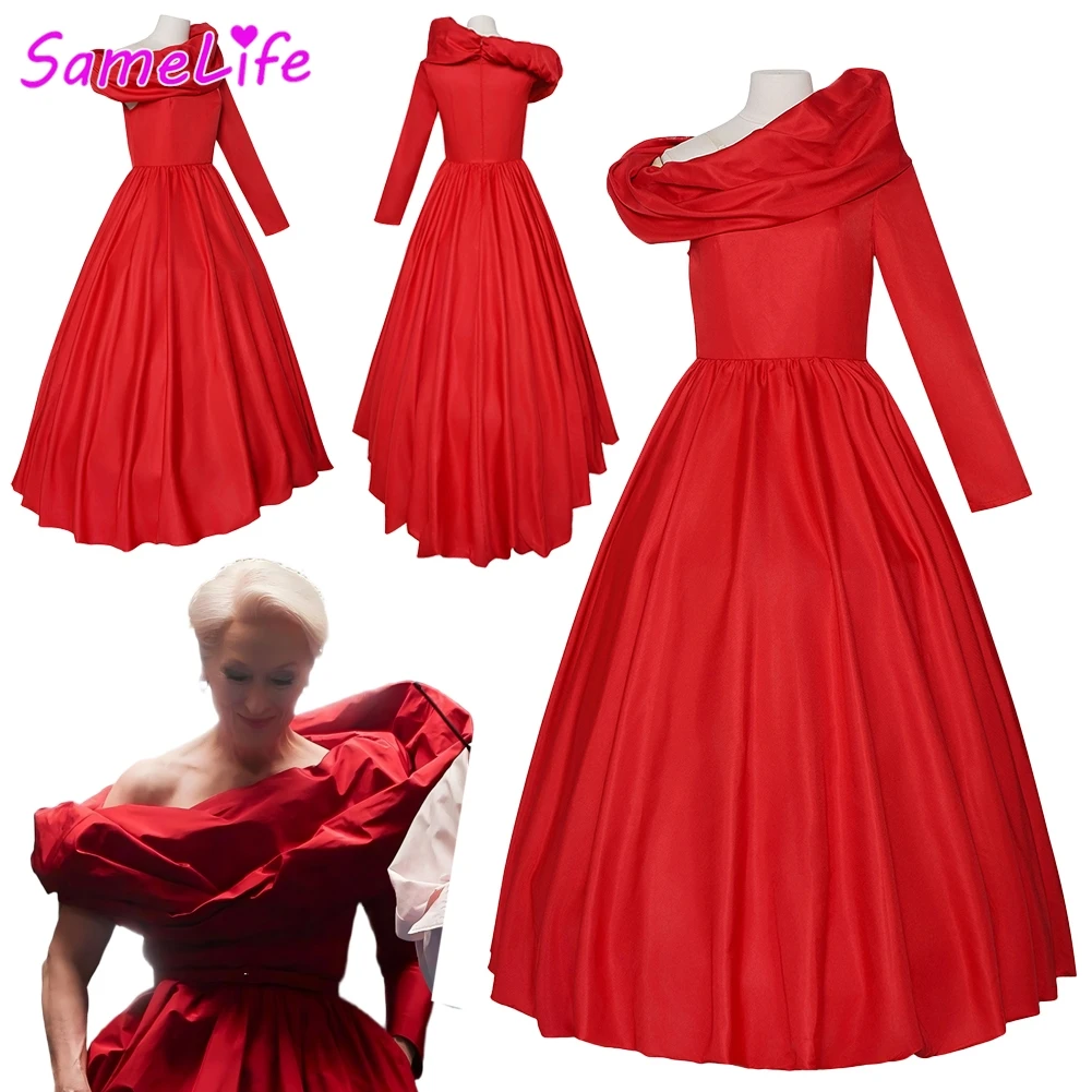 Disfraz de Mujer para Halloween 2026, Vestido Rojo de Fantasía, Cosplay del Diablo que Lleva la Miranda, Disfraz para Adultos, Ropa de Fiesta