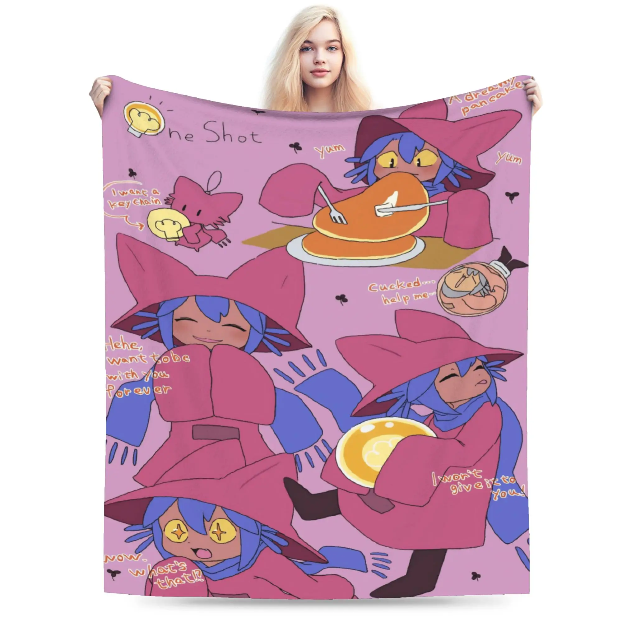 OneShots Niko Throw Blanket for Couch  Fuzzy Soft Plush Blanket 50x60 Inch Multiple Sizes Bedspread for All Seasons