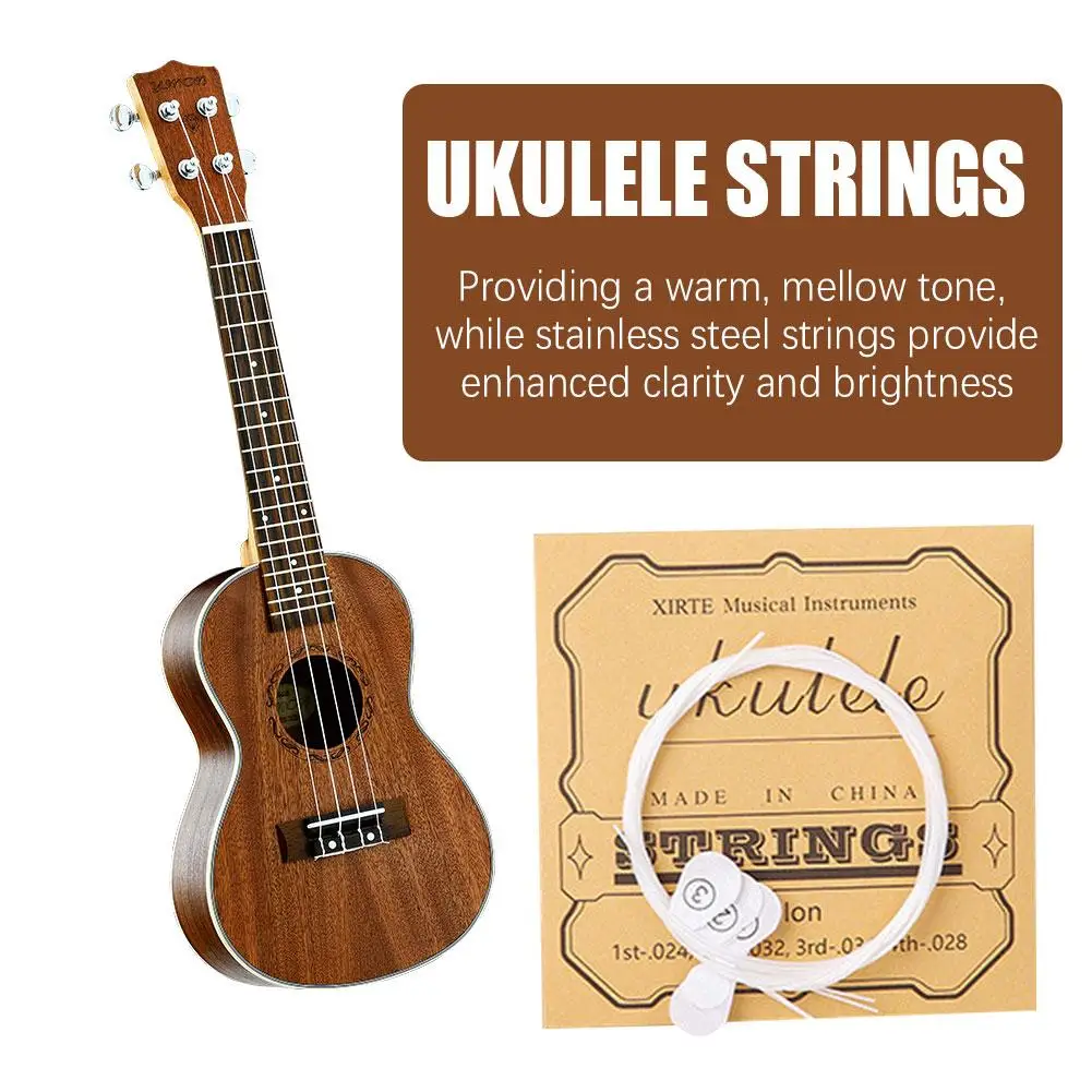 1set Nylon Strings Universal Ukulele String Replacement for 21in 23in 26in Ukuleles Musical Instruments and Equipment R7O0