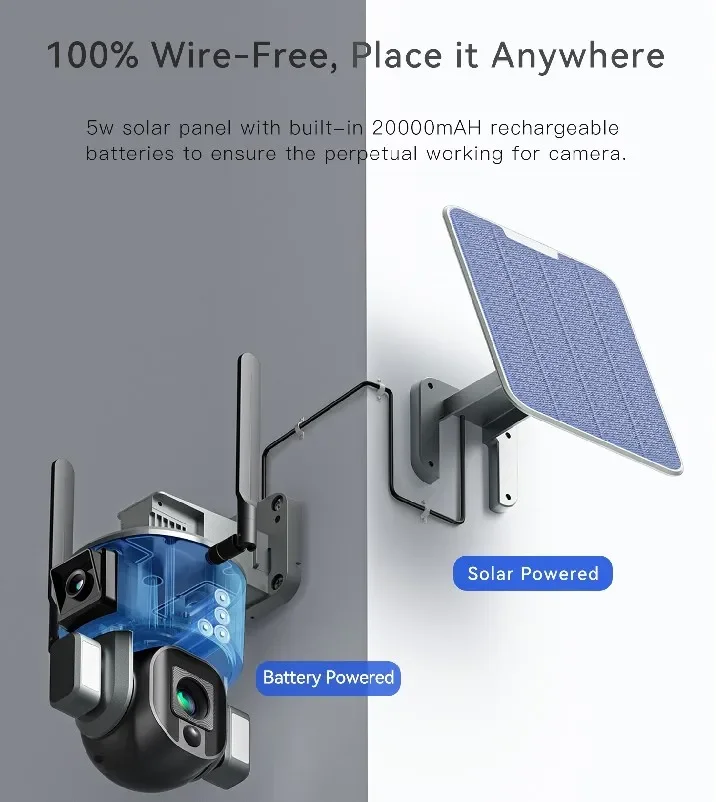 2026 Premium Products Solar Power Protection 4G High-Definition Intelligent WIFI Solar Energy Alert PTZ Camera