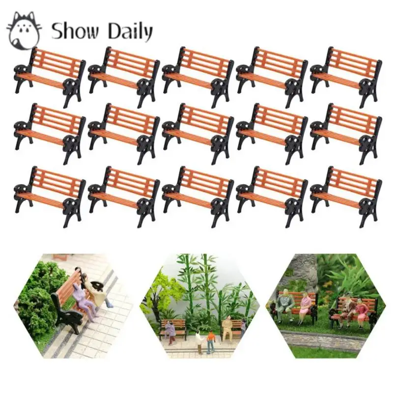 3/1pcs Park Bench Micro landscape decor Moss Bonsai Bench Model Dollhouse DIY Mini desktop Decor Mini Garden Miniature Ornament