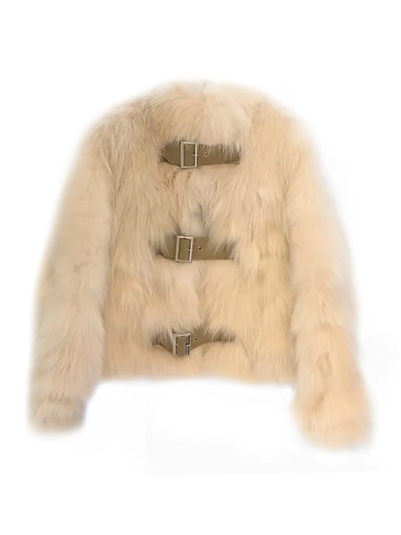 Fake Fur Fur Short Jacket Winter Fashion Women's Black Stand Up Collar Top Trendy Long Sleeved Chic Button Up Warm Outwear 4
