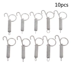 10Pcs Multipurpose Spring Animal Cage Latches Lock Spring Rabbit Cage Door Tension Spring with Hook 7.5cm