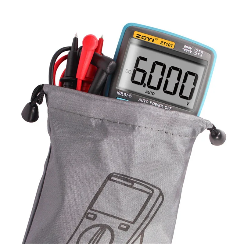 ZOYI Pocket Automatic Range Digital Multimeter ZT101 Portable Pocket Watch, Toolbox with Watch