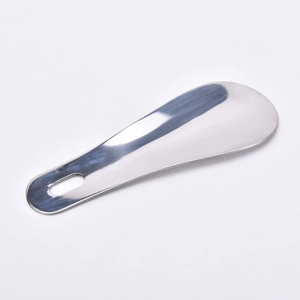 1PCS 10cm Silver Stainless Steel Metal Shoe  Spoon Shoehorn Professional Mini Shoe  Insoles Accessories