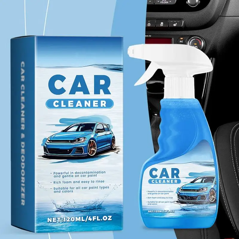 Car Interior Cleaner Spray 120 Ml Leather Seat Foam Cleaner Spray Multifunctional Foam Maintenance Wash Car For Home Use