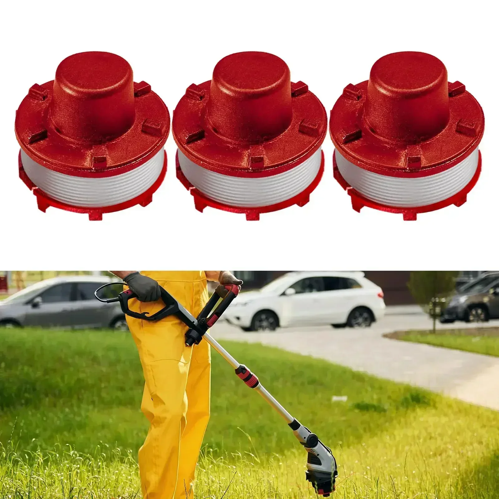 3pcs Grass Trimmer Line Spool Replacement For Einhell GE-CT 36/30 Li E SOLO,AGILLO 36/255 BL,AGILLO 18/200 Brush Mower Acces