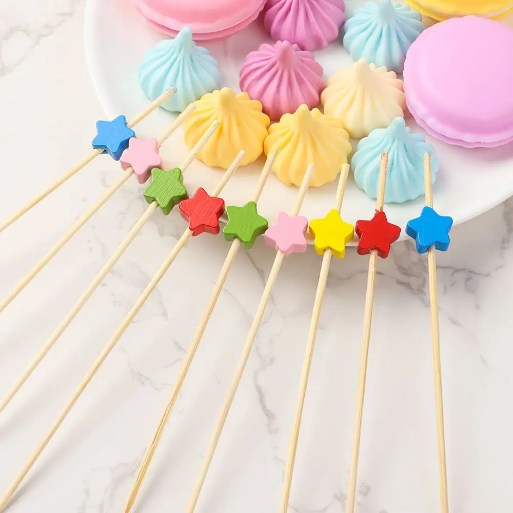 Skewer Salad Sandwich Toothpicks Cupcake Fruit Fork Bamboo Picks Food Fruit Cocktail Decor Handmade Toothpicks Fruit Sticks