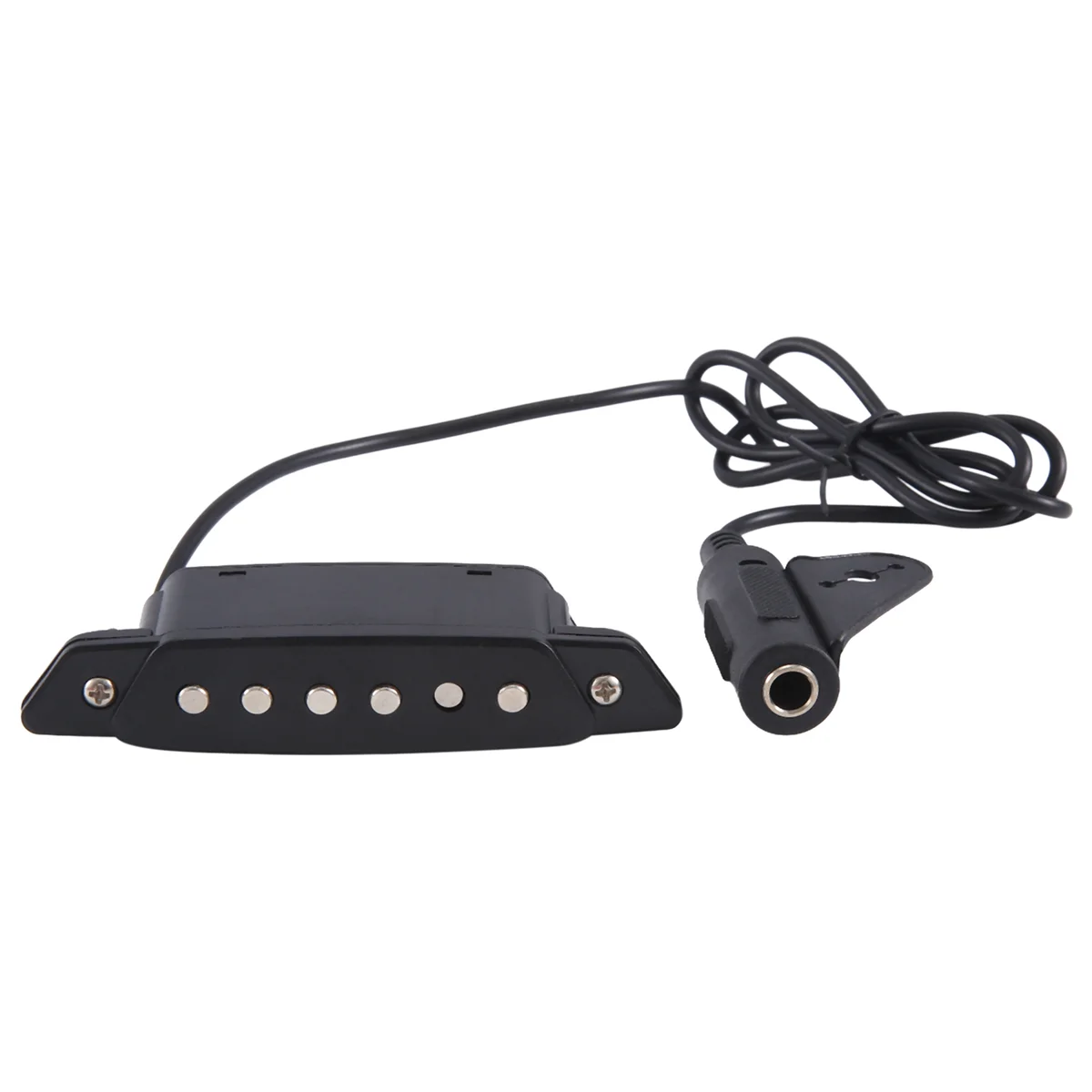 SH-85 Черный звукосниматель с 6 отверстиями и активным ремешком на конце для акустической гитары, богатый