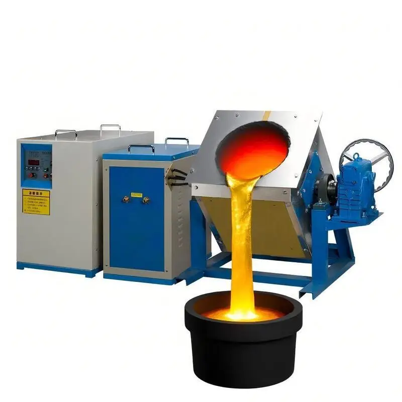 

Direct Supply High Frequency Industrial Pouring Melting Furnace 30kg-100kg induction heating Furnace machine