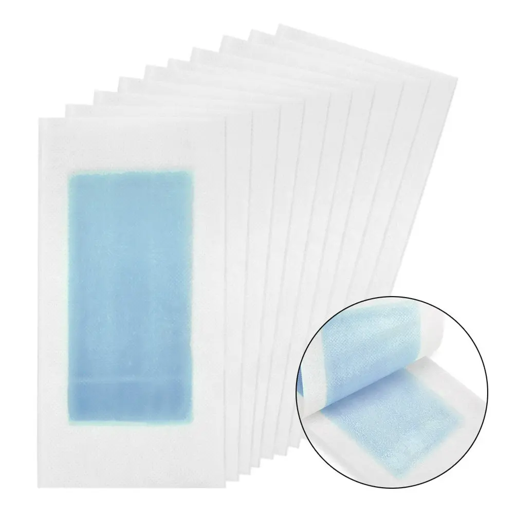 10Pcs Professional Double-Sided Hair Removal Wax Strips Non-Woven Fabric Skin-Friendly Depilatory Strips for Legs Underarms