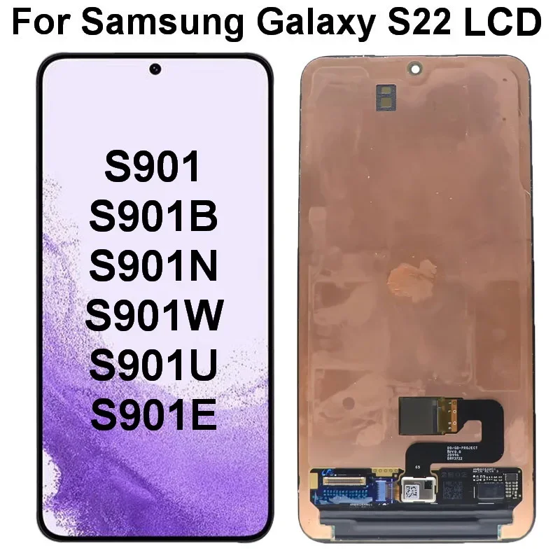 6.1 ''SUPER AMOLED do Samsung Galaxy S22 ekran dotykowy LCD S901B S901U S901W S901N wyświetlacz LCD ekran dotykowy Digitizer zgromadzenie