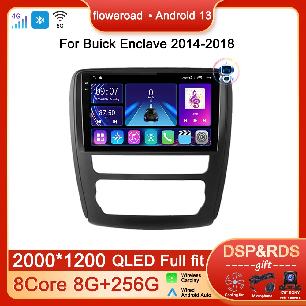 

Stereo HD Screen Android Auto For Buick Enclave 2014 2015-2018 Car Radio Multimedia Player Navigation GPS Apple Carplay NO 2 din