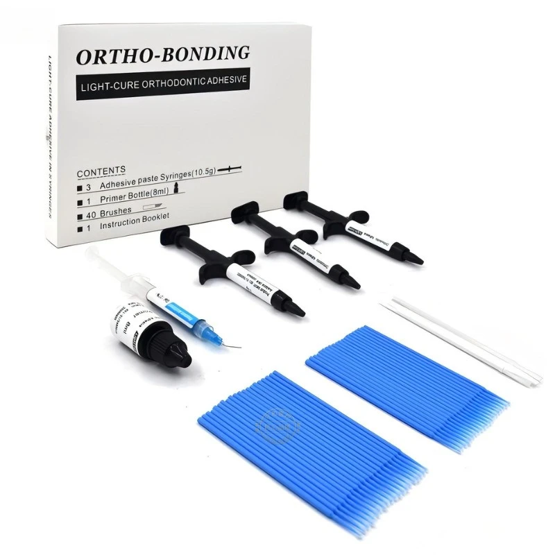 Dental Light Curing Orthodontic Adhesives Kit for Bracket Universal Orthodontic Super Adhesive Paste Composite Resin Materials