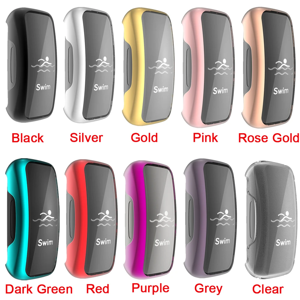 Fitbit Inspire 2 용 소프트 TPU 스마트 워치 케이스 커버, 쉘 엣지 프레임, 전체 화면 보호대, 보호 범퍼 액세서리