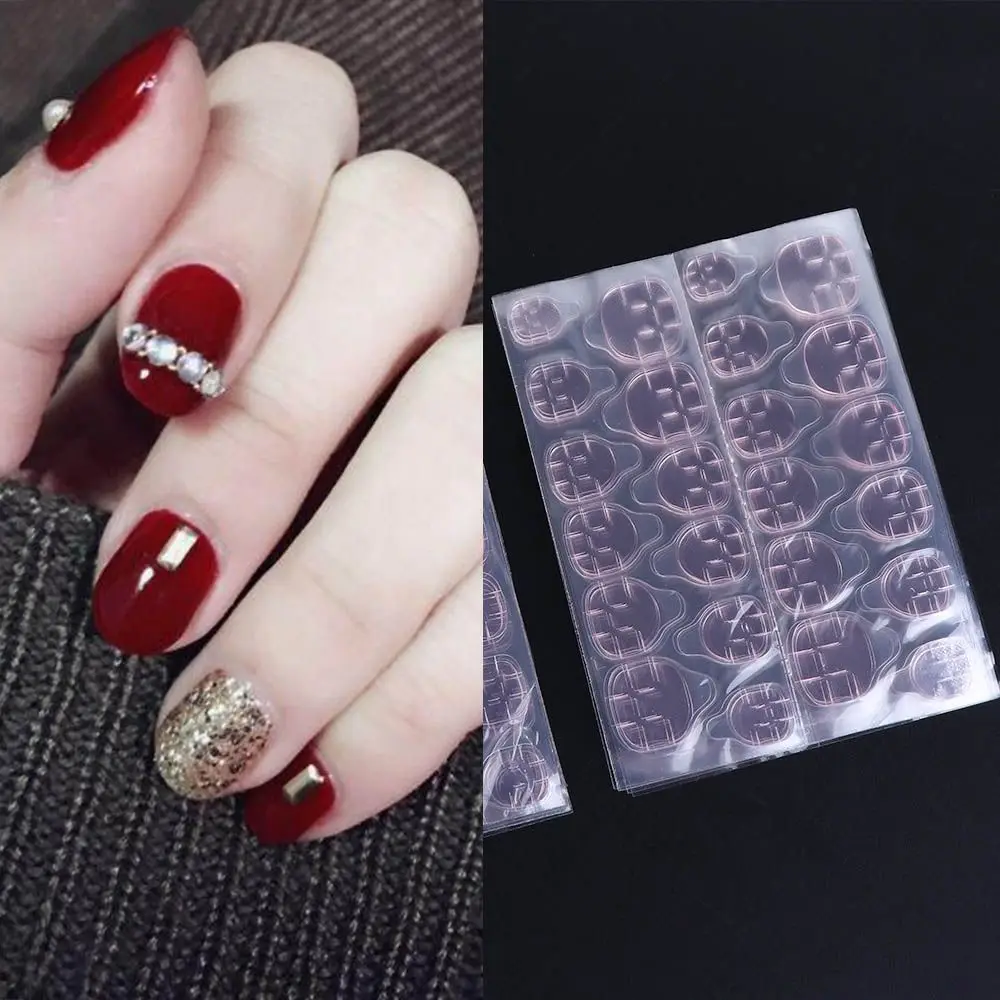 Strumento per manicure per ragazze Punte per unghie portatili staccabili fai-da-te Gel UV Colla per unghie finte Adesivi per colla per unghie Schede adesive per unghie Colla gelatinosa