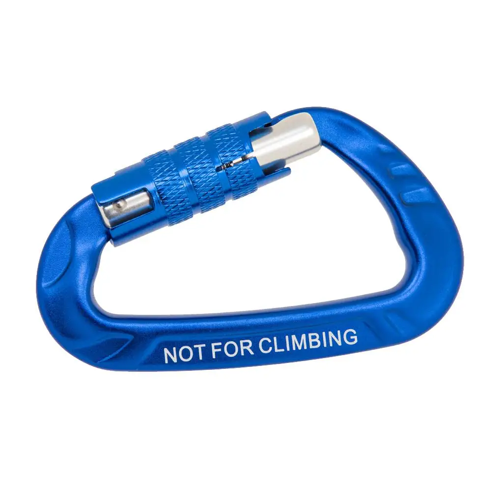 Heavy Duty Climbing Carabiner Screw Lock Aluminum Alloy D Ring for Hammock Hanging Outdoor Gear Keychain