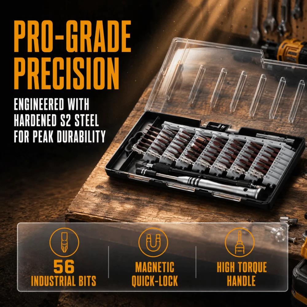 Professional 61 in 1 Screwdriver Set Portable Anti-Slip Screwdriver Kit Repair Tool Kit Household