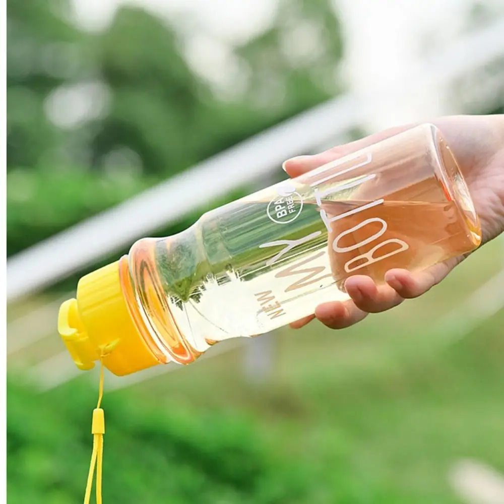 Kitchen Couple Water Cup Leak Proof Transparent PET With Rope Water Container Cup Sports Water Cup Sport Water Bottle