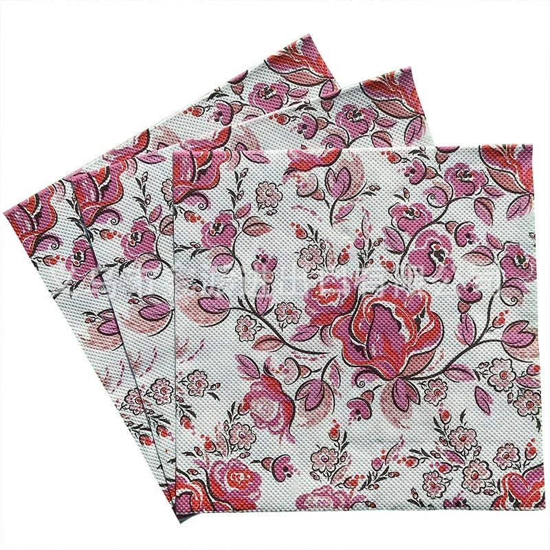 

10/20pcs/Pac 33*33cm New Colourful Printed Napkins Flowers Holiday Party Decoration Paper Placemats DIY Plate Bone Bart Paper