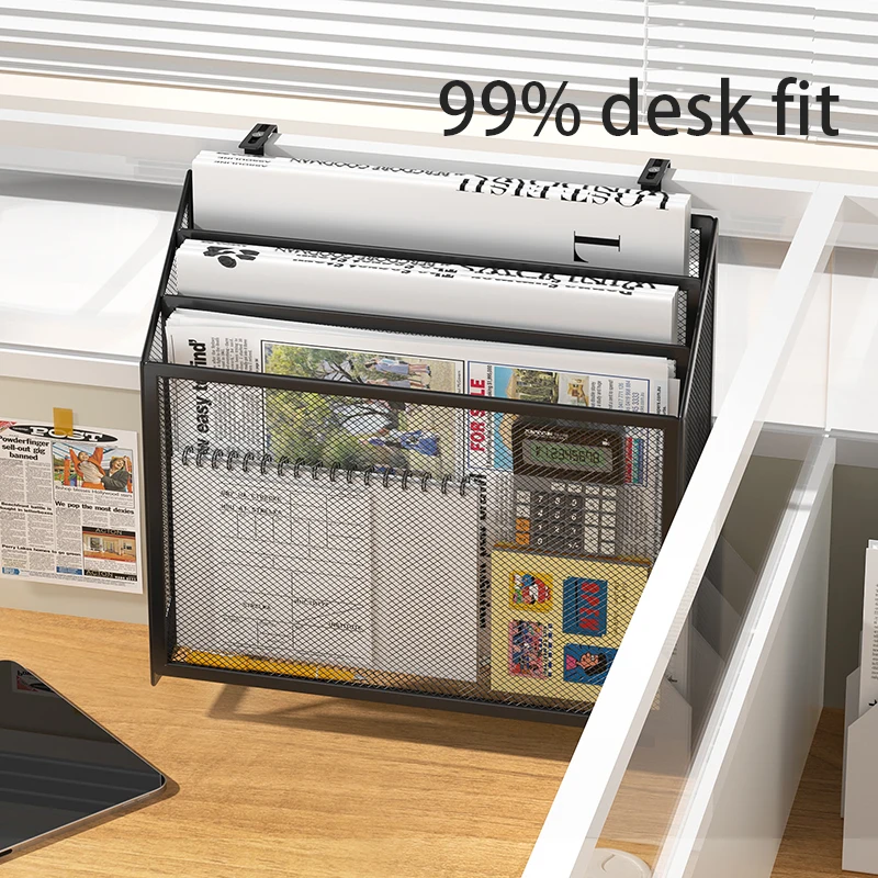 Desk Mail Organizer for Countertops, Mesh Bill Desk Organizer, File and Letter Holder, Letter Tray, Paper Mail Sorter,