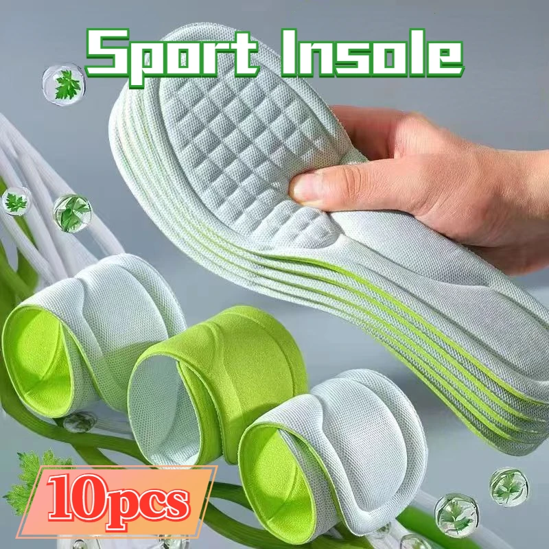 Sports Insoles for Shoes 5D Massage Soft Deodorant for Shoes Sports Absorbs Sweat Soft Orthopedic Antibacterial Shoe Accessories