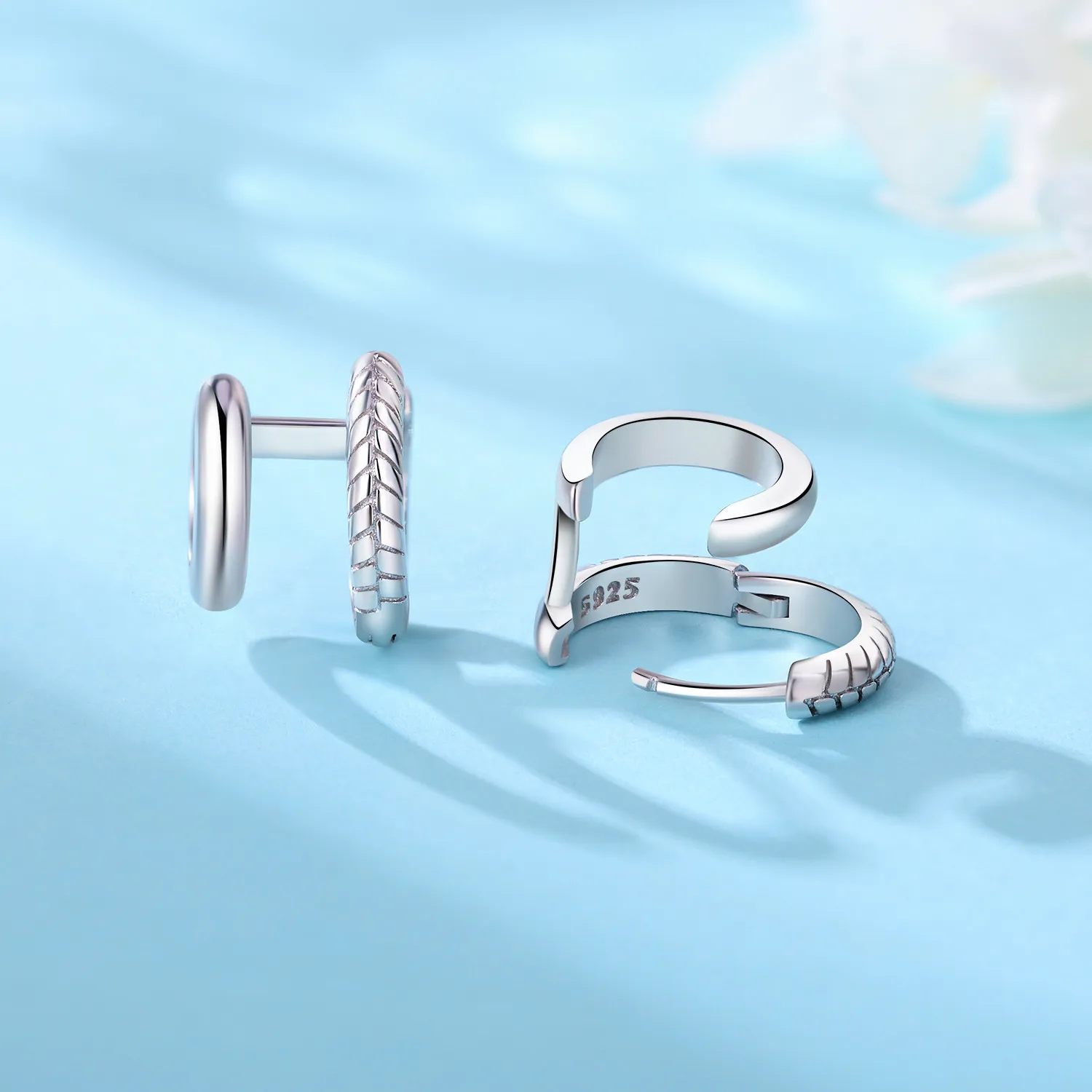 CYCUFF 2025 Double Hoop Earrings 925 Silver Snake Pattern Luxury Fashion Earring Jewelry Gift For Women Girl Party Engagement