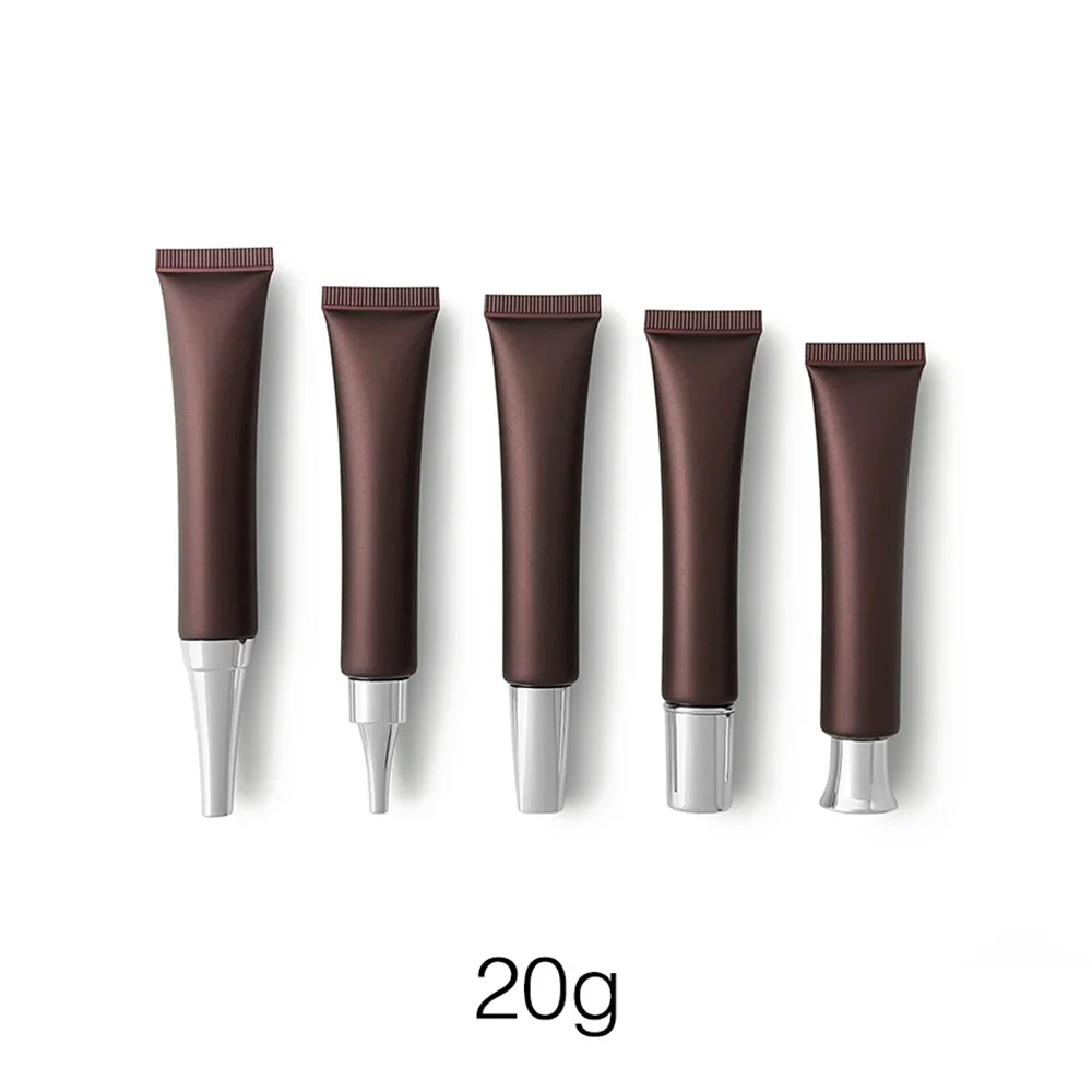 

20g Cosmetic Refillable Container Empty Brown Squeeze Bottle 20ml Eye Cream Lotion Lip Balm Soft Tube Plastic