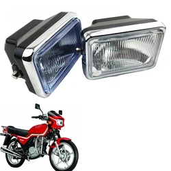 Motorcycle Universal Head Light for Haojue Suzuki GS125 125cc Lighting System ABS Front Lamp Blue White Amber Glass Lens HJ125K