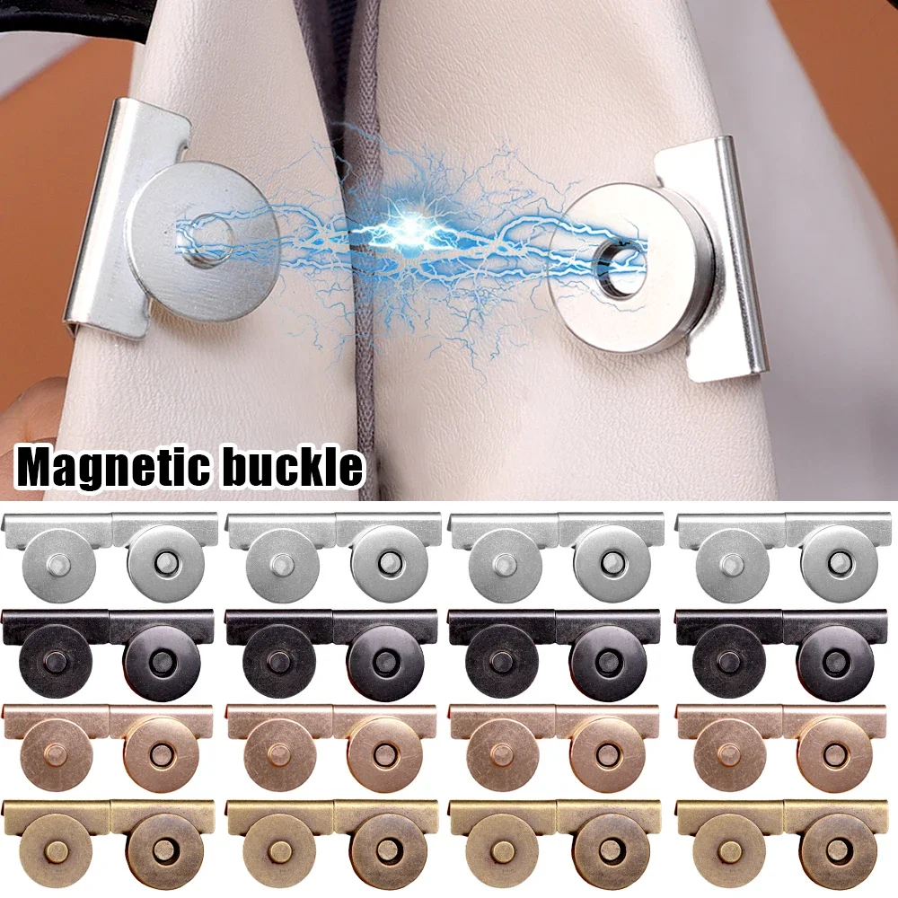 1/12pairs 17MM Magnetic Snap Fasteners Clasps Buttons Handbag Purse Wallet Closures Snap Clasps DIY Craft Bags Parts Accessories