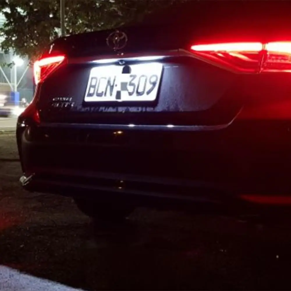 2 قطعة LED رقم الترخيص لوحة ضوء مصباح لتويوتا كامري كورولا بريوس يارس هايلاند أفالون أوريس فيوس Esquire EZ Noah Proace