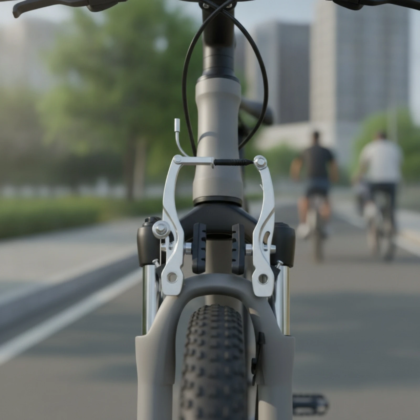 Aluminum Alloy Linear-Pull Brake Assembly Robust Cycle Linear-Pull Brake with Rubber Pads Silent Noise-No-Cost