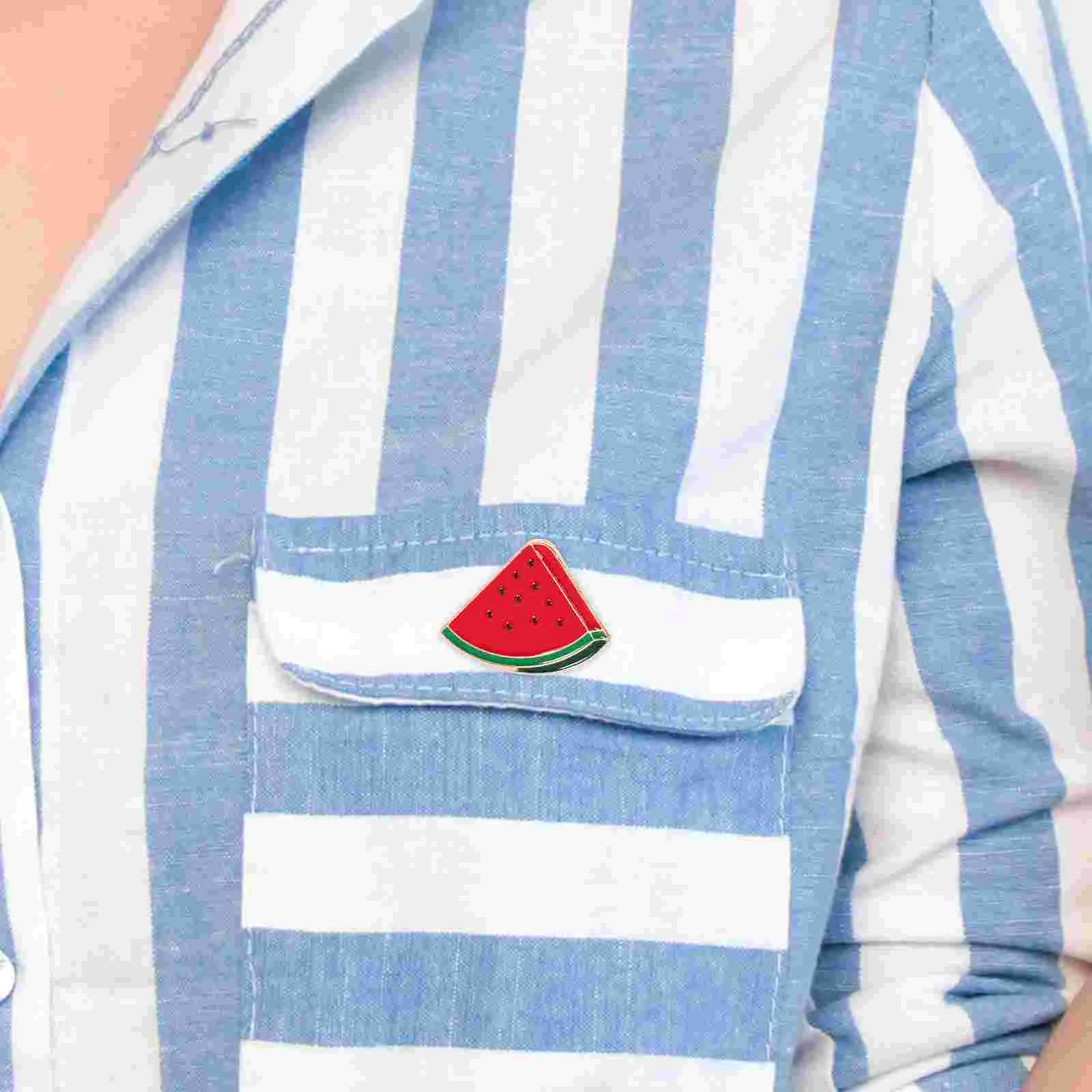 Brooch Watermelon Shirt Clips Sweater Shawl Collar Zinc Alloy For Clothing Women Dress Retro Miss