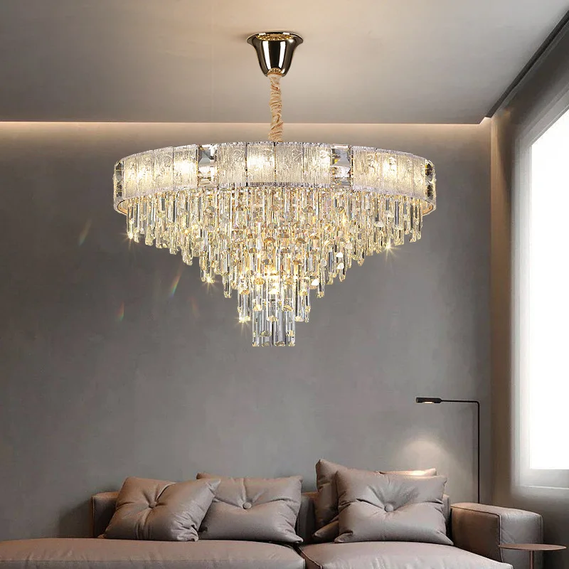 

Modern Crystal LED Chandelier Living Room Luxury Villa Bedroom Dining Room Lighting Home Decoration 2024 New lighting fixtures