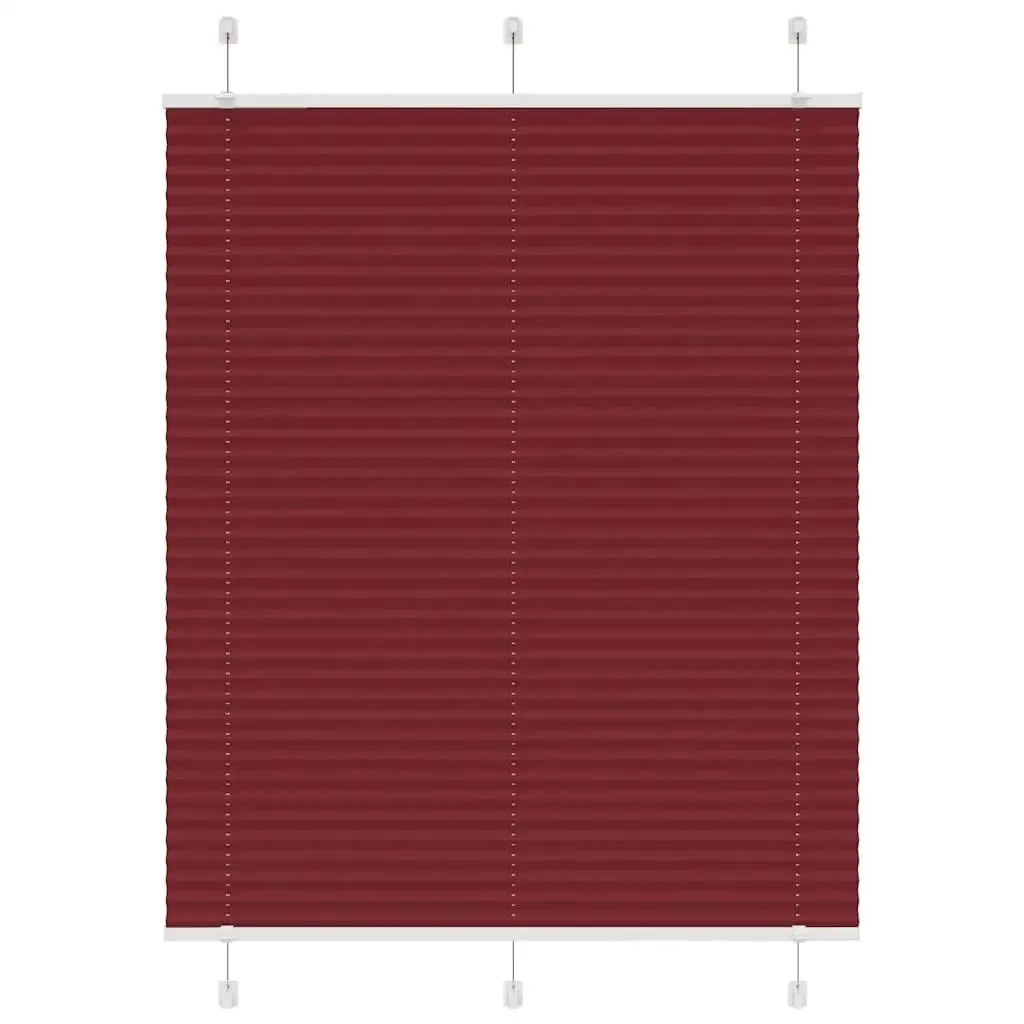 Bordeaux Red Pleated Blinds 110x150 cm | 109.4 cm Fabric Width | Durable Polyester Window Covering