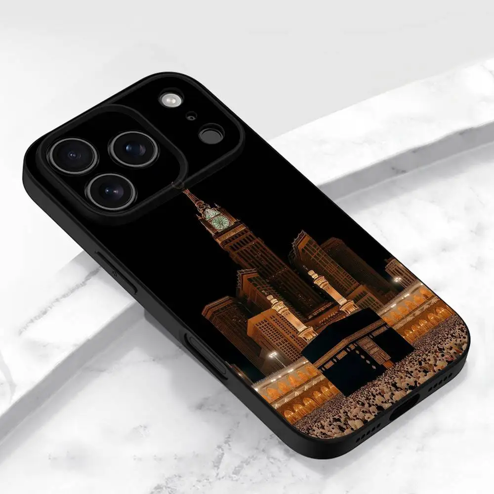 Чехол для телефона Arab Islamic Mecca Pilgrim для iPhone 13,16,12,14,15,11,17,Pro,Max,Plus,E,Air,Mini противоударный чехол