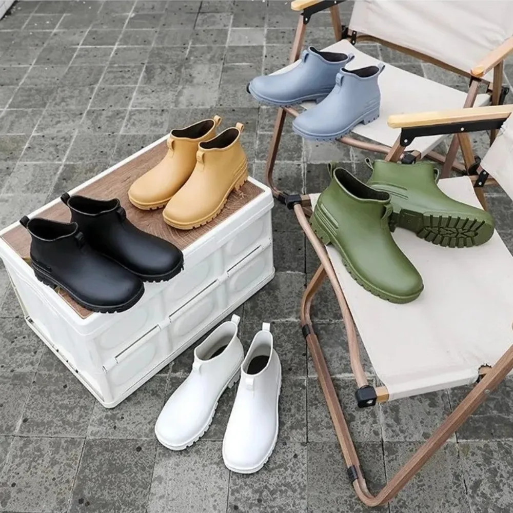 

Fashionable Rubber Water Shoes Anti-Slip Wear-Resistant Low-Cut Rain Boots Thick Bottomed Quick-Dry Waterproof Shoes Outdoor