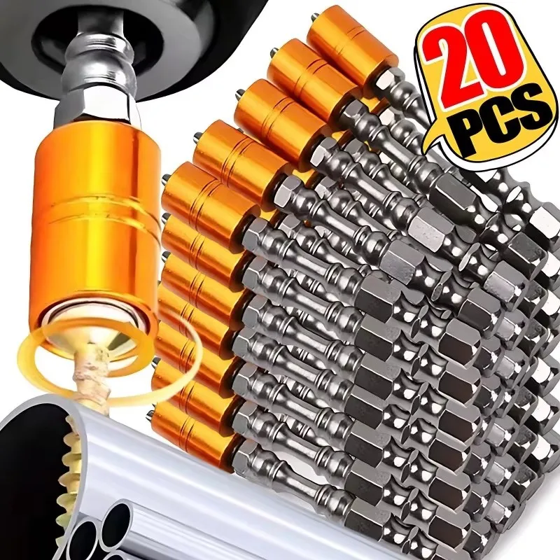 Positioning Screwdriver Bit Strong Magnetic Cross Head S2 Alloy Steel Anti Slip Woodworking Locating Bit Batch Head Power Tools