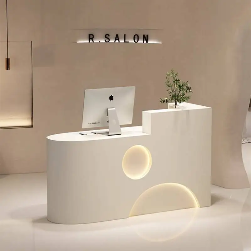 

Storage Design Modern Reception Desks Beauty Salon Luxury L Shaped Reception Desks White Clinic Mostrador De Tienda Furniture