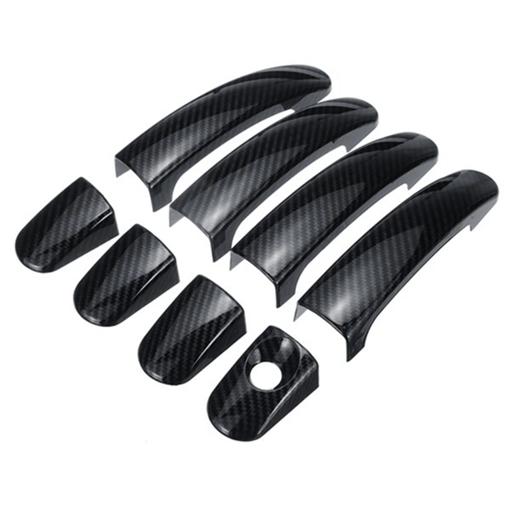 

8PCS Car Carbon Fiber Door Handle Covers Exterior Doors Handle Cover for Ford Focus Escape Kuga-Ranger