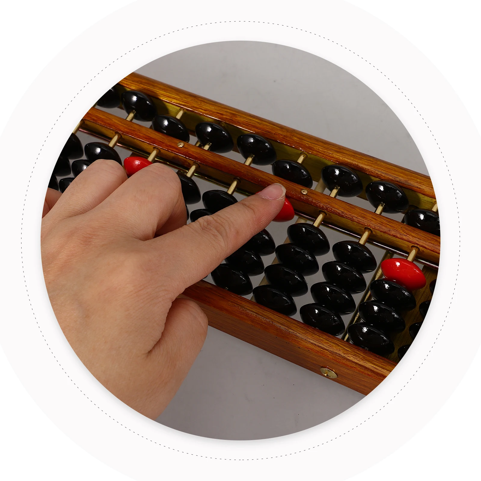 

Vintage Style Wooden Abacus Traditional Chinese Math Learning Tool 17 Column Educational Abacus For Kids School