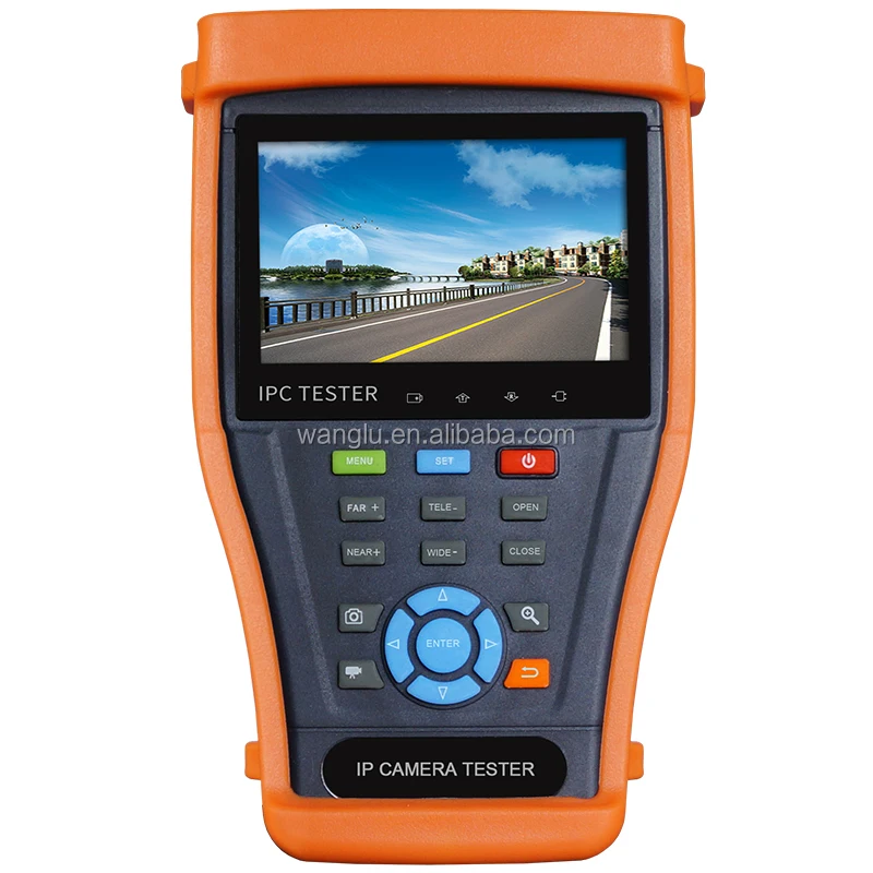 Probador Cctv portátil con pantalla táctil, probador de vídeo CCTV HD de 4,3 pulgadas para cámara analógica AHD TVI CVI SDI