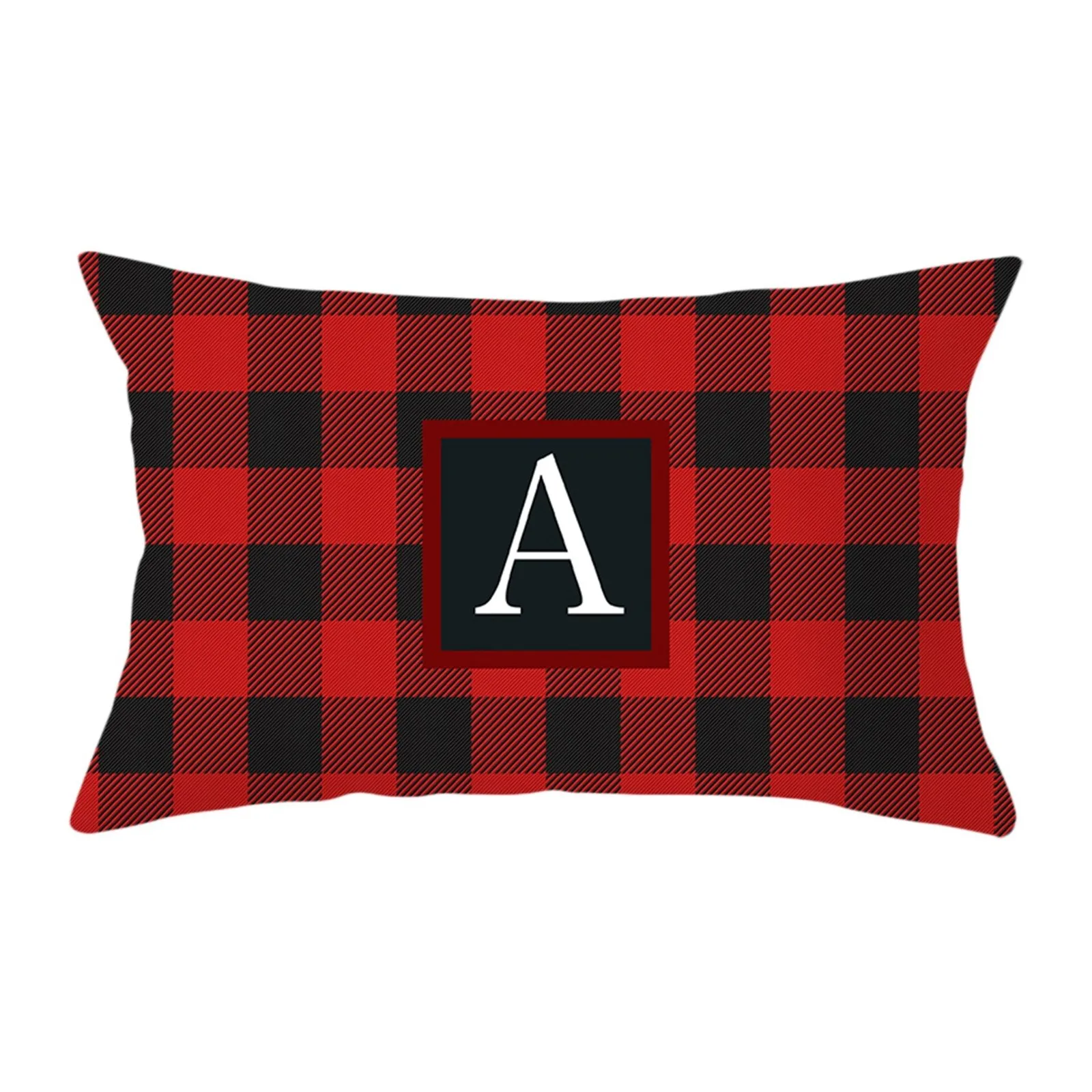 Christmas Red 26 Letter Pillowcase Sofa Cushion Cover Home Decor New Year Party Decor Supplies Car Home Decor Pillow Cover