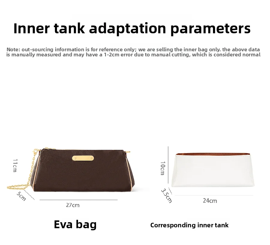 Bag Organizer Insert For Lv Eva Bag Lightweight Bag Insert Storage Dupont Paper Bag Support High-end Waterproof Bag Accessories