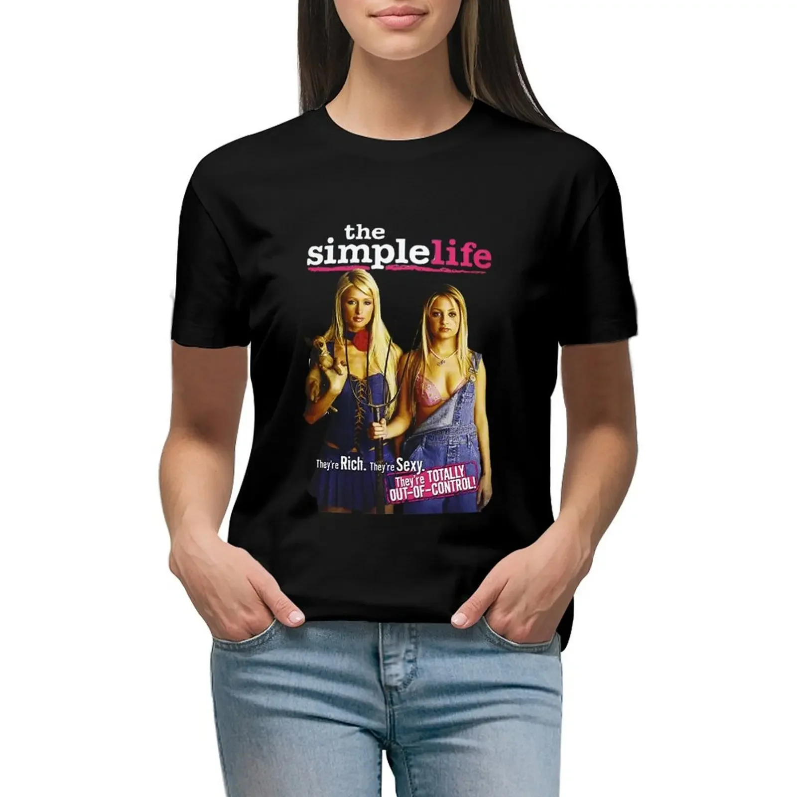 

The Simple Life - Paris & Nicole T-Shirt vintage clothes plus size tops quick drying rock and roll t shirts for Women